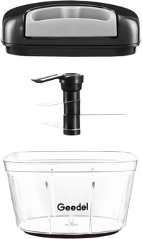 Geedel Hagymavágo 500ml Zsinóros Zöldségaprító Rozsdamentes Acél Pengékkel Kézi Multifunkciós Aprítógép Hagyma Fokhagyma Dió 8