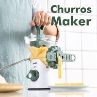 Geedel Kézi Húsdaráló - Rozsdamentes Acél Többfunkciós Konyhai Készülék Húshoz, Kolbásztöltéshez, Süteményekhez, Churros Készítéséhez (Zöld) 2