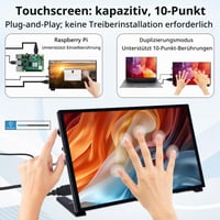 10,1-palcový dotykový monitor GeeekPi pre Raspberry Pi, IPS LCD displej 1024x600 s duálnymi reproduktormi, HDMI, pre Pi 5/4B/3B+/Zero/400, Win11/10/8 2