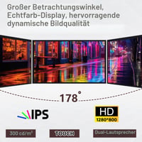 10,1-palcový kapacitný dotykový displej GeeekPi pre Raspberry Pi 5, HDMI IPS, 1280x800, duálny reproduktor 5
