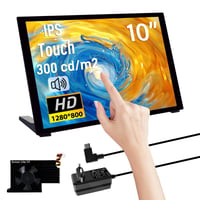 10,1-palcový kapacitný dotykový displej GeeekPi pre Raspberry Pi 5, HDMI IPS, 1280x800, duálny reproduktor 1