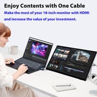 GeeekPi 18.5" hordozható monitor 1920x1080 IPS érintőképernyő 120Hz HDMI USB-C 8