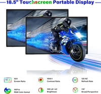 GeeekPi 18.5" hordozható monitor 1920x1080 IPS érintőképernyő 120Hz HDMI USB-C 2