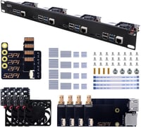 GeeekPi 1U Rack Mount Raspberry Pi 4B hűtéssel, HDMI adapterrel és kártyaolvasóval 1