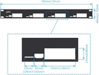 GeeekPi 1U Rack Mount Raspberry Pi 4B hűtéssel, HDMI adapterrel és kártyaolvasóval 6