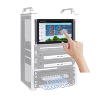 9-palcový dotykový LCD monitor GeeekPi 1280x720 pre 3U rack DeskPi RackMate T0/T1/T2/T0 Plus/T1 Plus/TL1 a 10-palcový serverový rozvádzač 1