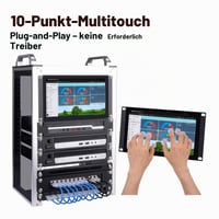 9-palcový dotykový LCD monitor GeeekPi 1280x720 pre 3U rack DeskPi RackMate T0/T1/T2/T0 Plus/T1 Plus/TL1 a 10-palcový serverový rozvádzač 8