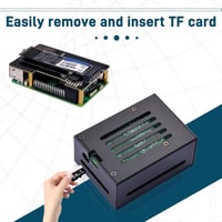 GeeekPi Fém Ház Raspberry Pi 5-höz N04 PCIe M.2 NVMe SSD Bővítőkártyával - Kompatibilis 2230/2242/2260/2280 M.2 SSD Meghajtókkal 4