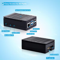 GeeekPi Raspberry Pi 5 8GB Kezdő Szett - 128GB SD Kártya, ABS Ház Armor Lite V5 Hűtővel, 27W USB-C Tápegység, 4K HDMI Kábelek 4