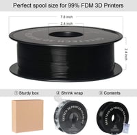 GEEETECH PETG Filament 1.75mm Fekete 1kg 3D Nyomtatóhoz 4