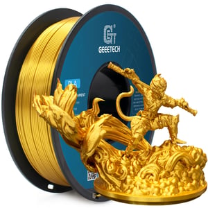 GEEETECH PLA Silk filament 1.75 mm, svilenkasto zlatni za 3D printer, rola 1 kg, dimenzionalna preciznost +/- 0,02 mm