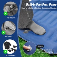Geegear önfelfújó kemping matrac párnával - 200x70 cm - 12 cm vastag 3