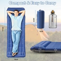Geegear önfelfújó kemping matrac párnával - 200x70 cm - 12 cm vastag 2