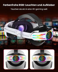 GEEKERA Meta Quest 3S/3 RGB fejpánt 10000mAh akkumulátorral és gyorstöltéssel 4