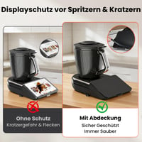 GEEKHOM Posuvná podložka pre Thermomix TM7 s držiakom na stierku a ochranným krytom displeja – ľahké posúvanie, stabilné státie, neviditeľný dizajn 3