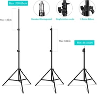 GEEKOTO Softbox szett 50x70cm fotóstúdió világítás 2db izzóval és állvánnyal 3