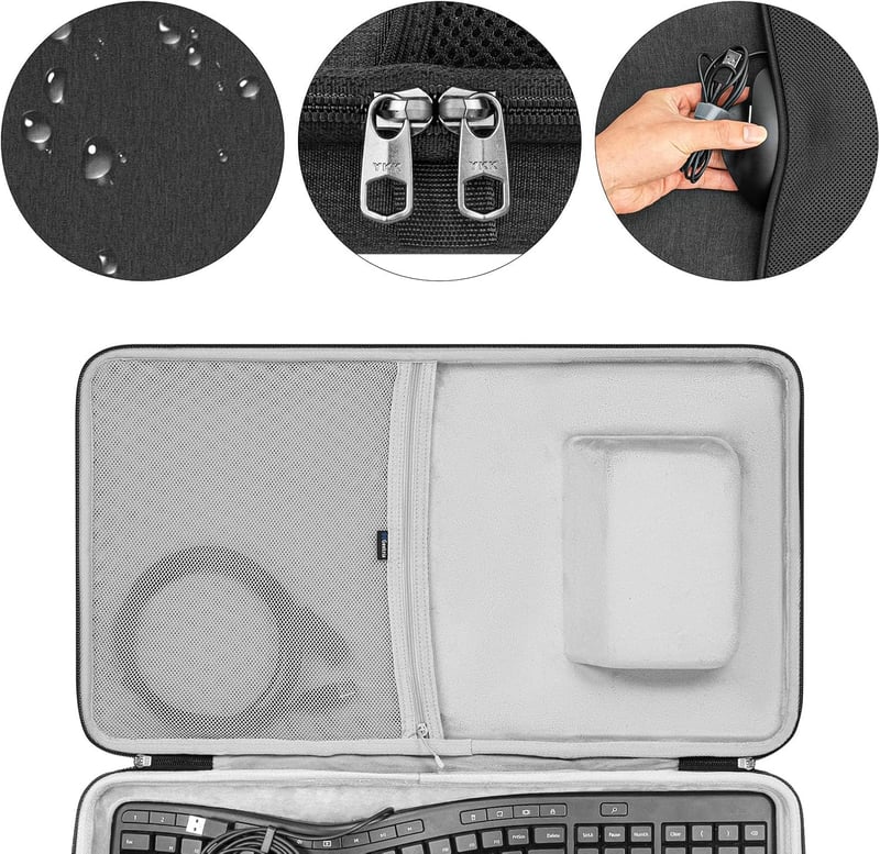 GEEKRIA Ergonomikus Billentyűzet Táska Microsoft Keyboard Kompatibilis Szürke
