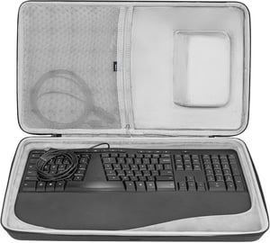 GEEKRIA tvrda torbica za tipkovnicu Microsoft Ergonomic - tamnosiva