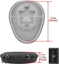 GEEKRIA kemény védő utazó tok szürke Sony WI-1000X H700 C400 JVC HA-FX37BT Bluetooth nyakpántos fülhallgatókhoz IP67 4