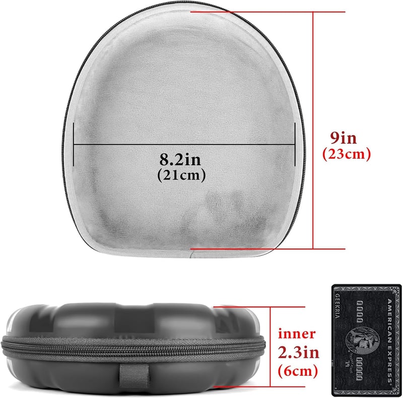 Husă de protecție rigidă GEEKRIA PRO neagră pentru căști Sony WH-CH710N, WH-1000XM6, XM5, XM4, MDR-1AM2, geantă de voiaj