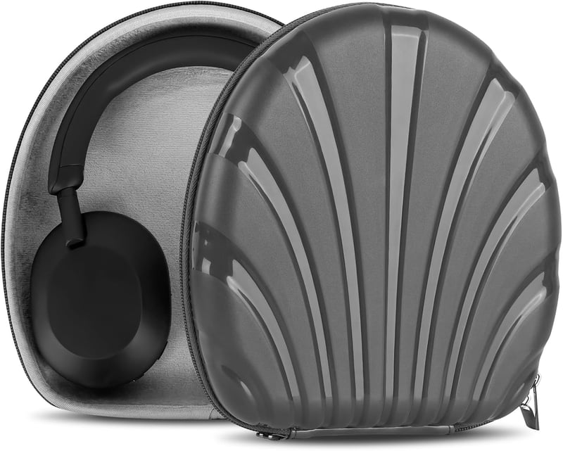 Husă de protecție rigidă GEEKRIA PRO neagră pentru căști Sony WH-CH710N, WH-1000XM6, XM5, XM4, MDR-1AM2, geantă de voiaj
