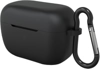 GEEKRIA Szilikon tok Sennheiser CX 500BT True Wireless fülhallgatóhoz, fekete védőborítás hordtáskával és kulcstartó karabinerrel 1
