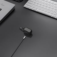 GEEKRIA Szilikon tok Sennheiser CX 500BT True Wireless fülhallgatóhoz, fekete védőborítás hordtáskával és kulcstartó karabinerrel 4