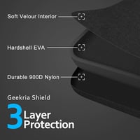 Geekria UltraShell kemény fejhallgató tok nagy méretű fülhallgatóhoz, sötétszürke 5