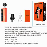 GeekVape Aegis Force Kit 80W Box Mod – 3200 mAh batéria, 5 ml cartridge, B Coil, MTL/DTL, Freebase/Nicsalts – farba Chameleon Prism 9
