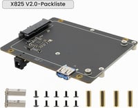 Geekworm Raspberry Pi 4 X825 V2.0 SATA bővítőkártya 2,5"-os HDD/SSD, UASP támogatás 7