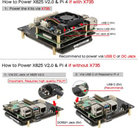 Geekworm Raspberry Pi 4 X825 V2.0 SATA bővítőkártya 2,5"-os HDD/SSD, UASP támogatás 4