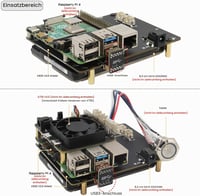 Geekworm Raspberry Pi 4 X825 V2.0 SATA bővítőkártya 2,5"-os HDD/SSD, UASP támogatás 3