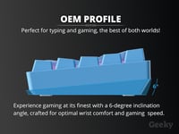 Geeky GK61 60% Mechanikus Gaming Billentyűzet RGB LED Kék 8