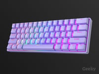 Geeky GK61 SE 60% Mechanikus Gaming Billentyűzet RGB LED Háttérvilágítással PC/Mac 9