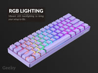 Geeky GK61 SE 60% Mechanikus Gaming Billentyűzet RGB LED Háttérvilágítással PC/Mac 8