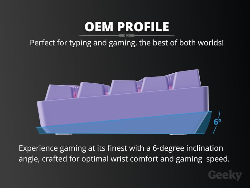 Geeky GK61 SE 60% Mechanikus Gaming Billentyűzet RGB LED Háttérvilágítással PC/Mac