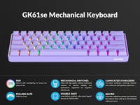 Geeky GK61 SE 60% Mechanikus Gaming Billentyűzet RGB LED Háttérvilágítással PC/Mac 5