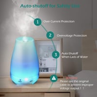 GeeRic 200ml Ultrahangos Aroma Diffúzor 7 Színű LED Világítással 4