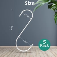GeeRic 5 db S-alakú fém akasztó - Radiátor párásító kampó, sokoldalú fém fogas fürdőszobába, konyhába, irodába - 5 kg teherbírás 2