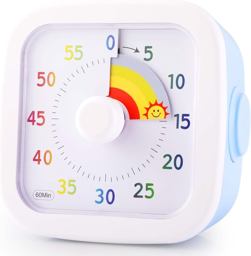GeeRic 60 perces vizuális időzítő, csendes asztali timer gyerekeknek és tanuláshoz