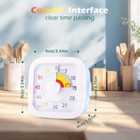 GeeRic 60 perces vizuális időzítő, csendes asztali timer gyerekeknek és tanuláshoz 2