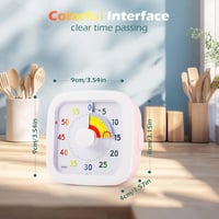 GeeRic 60 perces vizuális időzítő, csendes asztali timer gyerekeknek és tanuláshoz 2