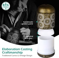 GeeRic Aroma Diffúzor 300ml - Ultrahangos Fém Párásító, 7 Színű LED, 4 Időzítő, Illóolaj Párologtató Otthonra, Irodába, Gyerekszobába - Bron 5