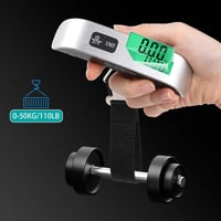 GeeRic Digitális Poggyászmérleg 50kg/110lb Terhelhetőséggel - LCD Kijelző, Hőmérséklet Érzékelő, Automatikus Kikapcsolás, Elemmel 2