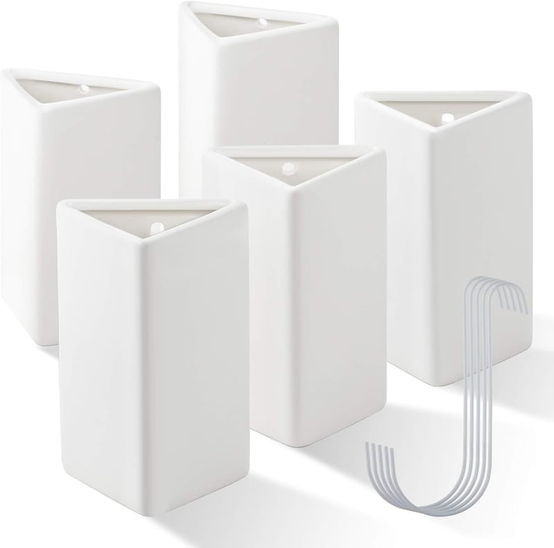 GeeRic Kerámia Radiátor Párásító Szett - 5 db Víz Párologtató Fűtőtestre, 200 ml, S-Kampókkal, Energiatakarékos Légnedvesítő Otthonra