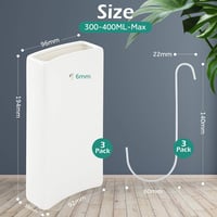 GeeRic Radiátor Párásító Készlet - 400 ml Kerámia Víz Párologtató 3 db-os Szett Fűtőtestre, S-kampókkal, Fehér, Energiatakarékos Légnedvesít 2