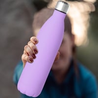 GeeRic rozsdamentes acél termosz 500ml, dupla falú vákuum izolált lila sportpalack 6