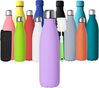 GeeRic rozsdamentes acél termosz 500ml, dupla falú vákuum izolált lila sportpalack 1