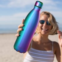 GeeRic Rozsdamentes Acél Termosz 750ml - Dupla Falú Hőszigetelő Kulacs, Szivárgásmentes, BPA-mentes, Túrázáshoz, Sportoláshoz, Világos Lila  6