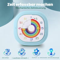 Cronometru vizual GeeRic, numărătoare inversă de 60 de minute pentru copii, cu lumină intermitentă și funcționare silențioasă, temporizator Pomodoro pentru acasă, bucătărie și școală 5